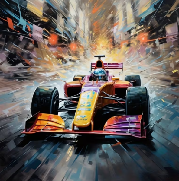 Diamond Painting Formel-1 Rennszene